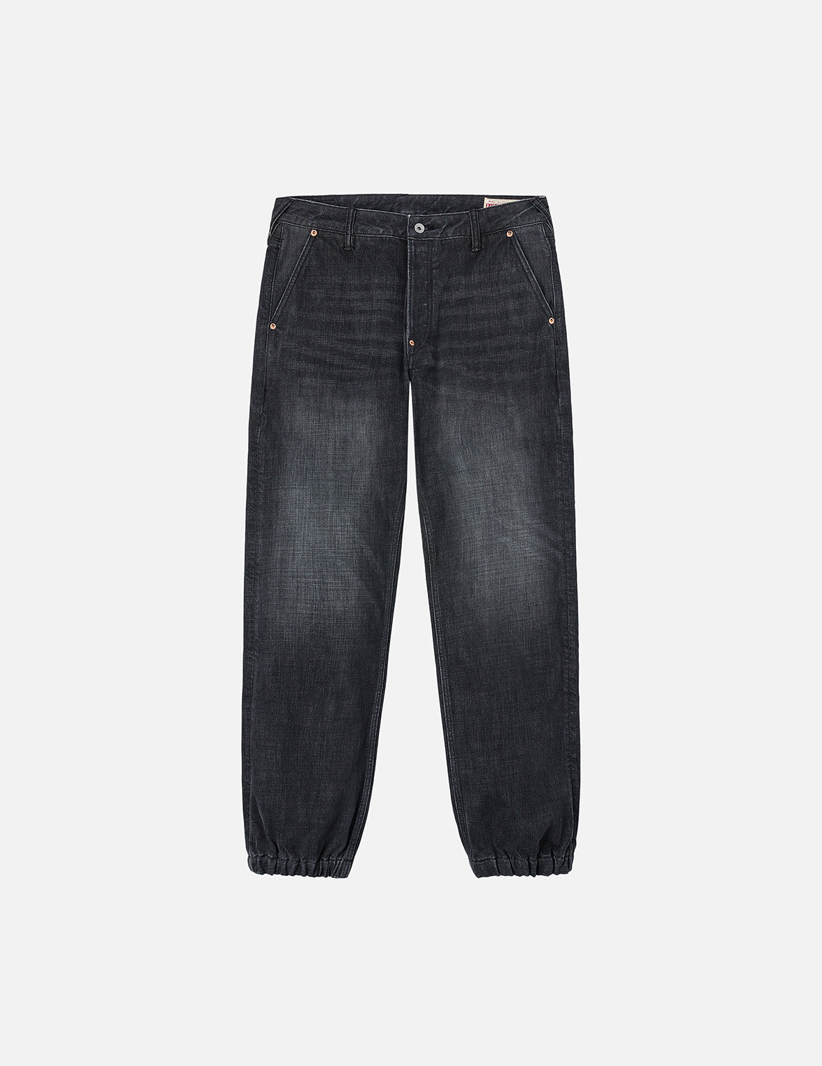 Emboss Seagull and Logo Regular Fit Denim Jogger